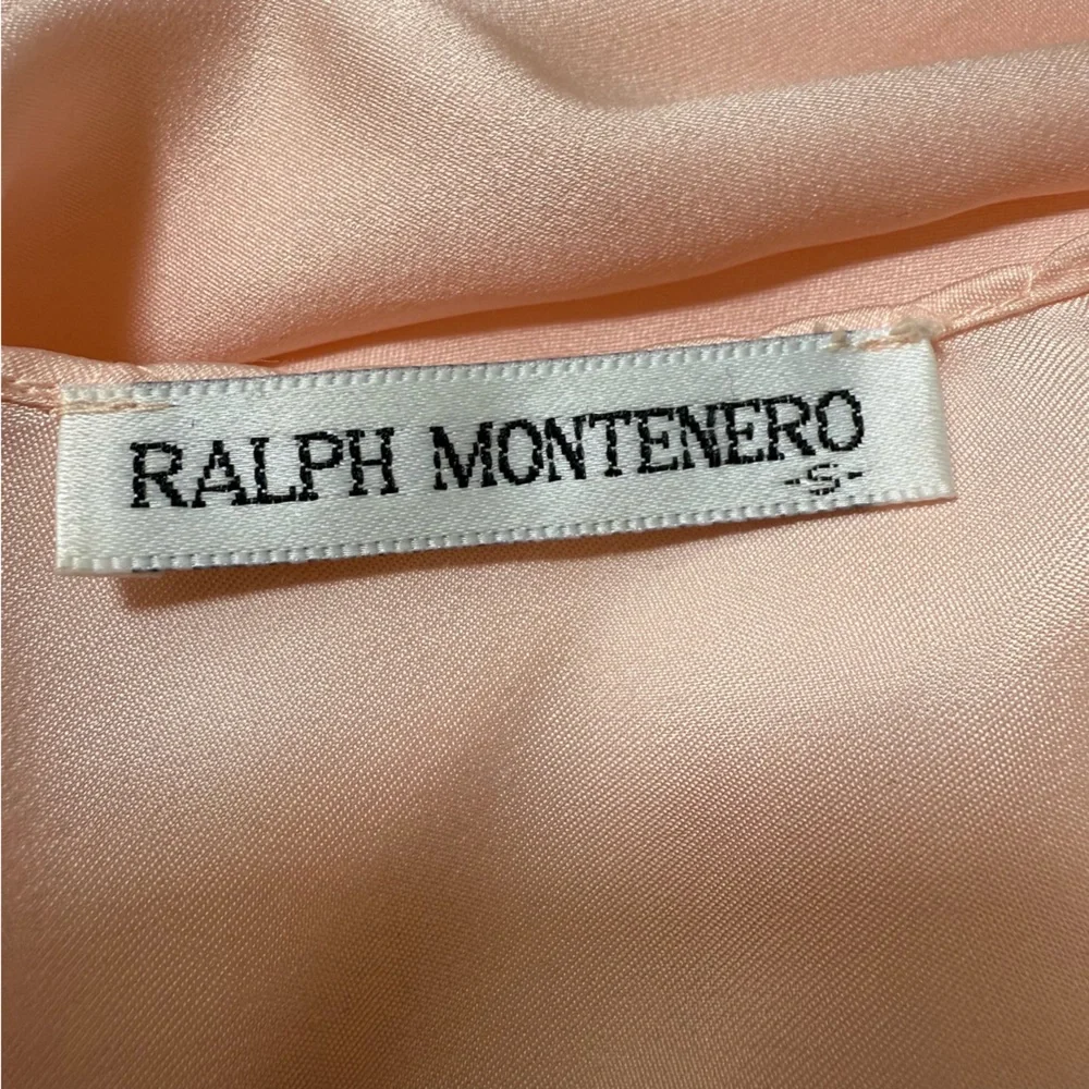 Ralph Montenero Vintage Pink Peignoir Set Maxi Slip Nightgown and Robe S